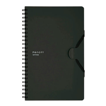 Kokuyo | Cuaderno Soft Ring Penott A5 Black (Cuadros)