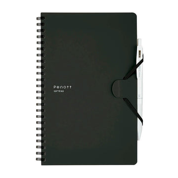Kokuyo | Cuaderno Soft Ring Penott A5 Black (Cuadros)