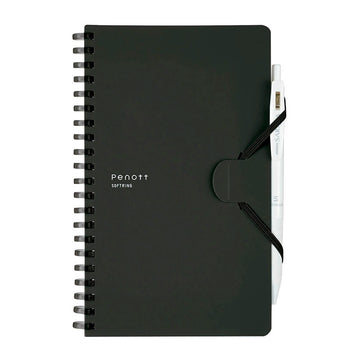 Kokuyo | Cuaderno Soft Ring Penott B6 Black (Cuadros)