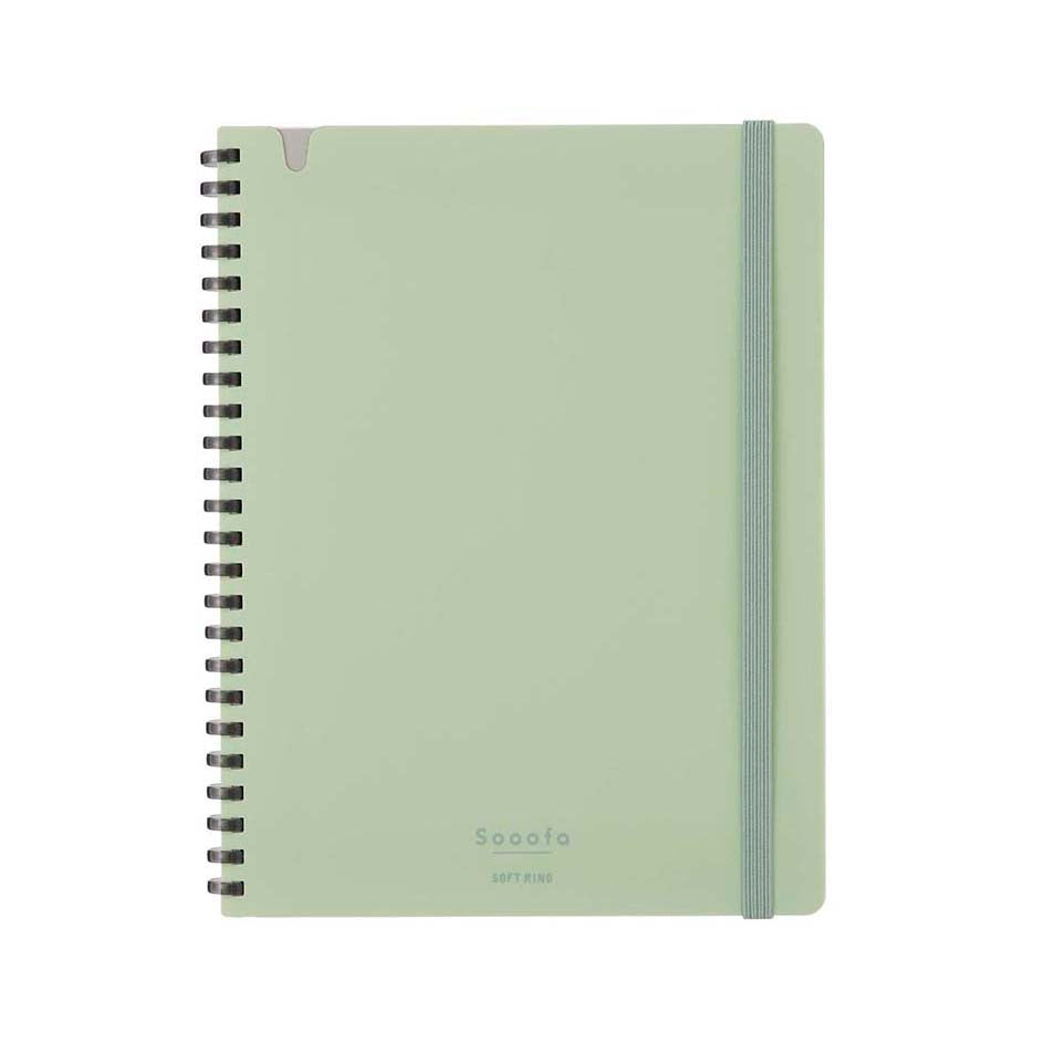 Kokuyo | Cuaderno Soft Ring Sooofa A5 Green (Cuadros)