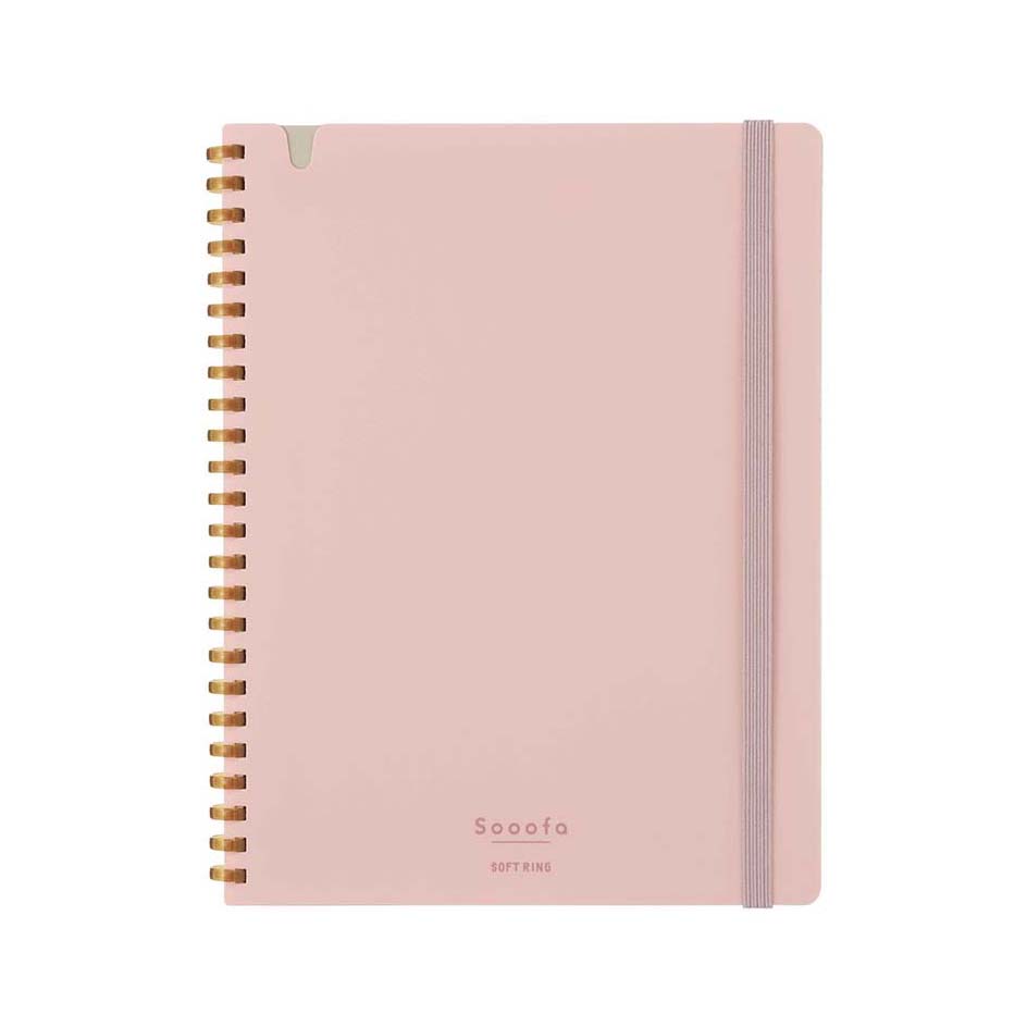 Kokuyo | Cuaderno Soft Ring Sooofa A5 Pink (Cuadros)