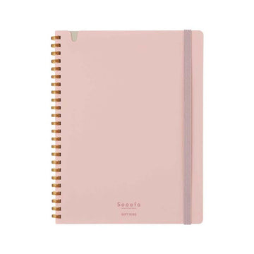 Kokuyo | Cuaderno Soft Ring Sooofa A5 Pink (Cuadros)