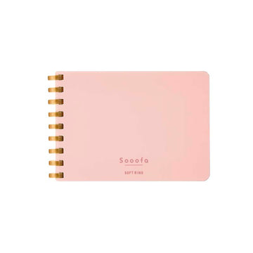 Kokuyo | Cuaderno Soft Ring Sooofa A7 Pink (Cuadros)