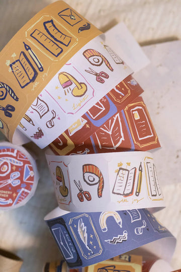 Loi Design | Pegatinas en Rollo Stationery Garther Die-Cut Paper Tape (1 metro)