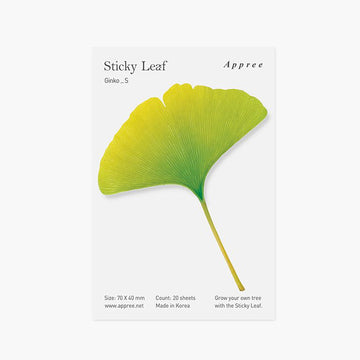 Appree | Notas Adhesivas Gingko Leaf M Green