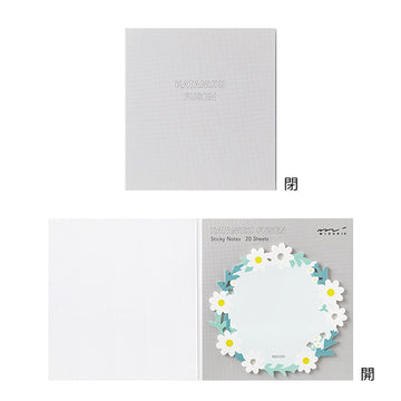 Midori | Notas Adhesivas Die Cutting Wreath White