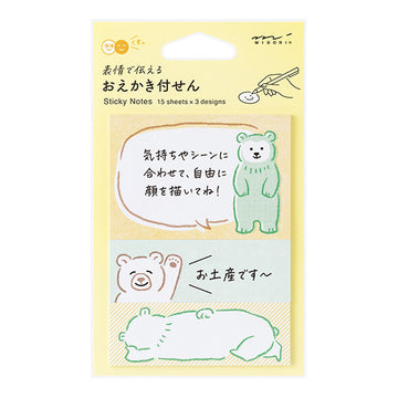 Midori | Notas Adhesivas Drawing Bear