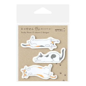 Midori | Point Cat Stretching Out Sticky Notes