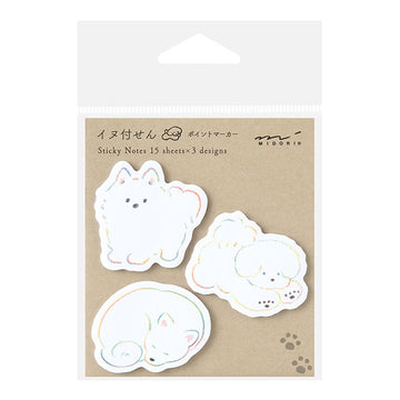 Midori | Point White Dog Sticky Notes