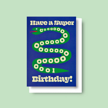 Good Thanks Paper | Tarjeta de Felicitación Super Cool Snake Birthday