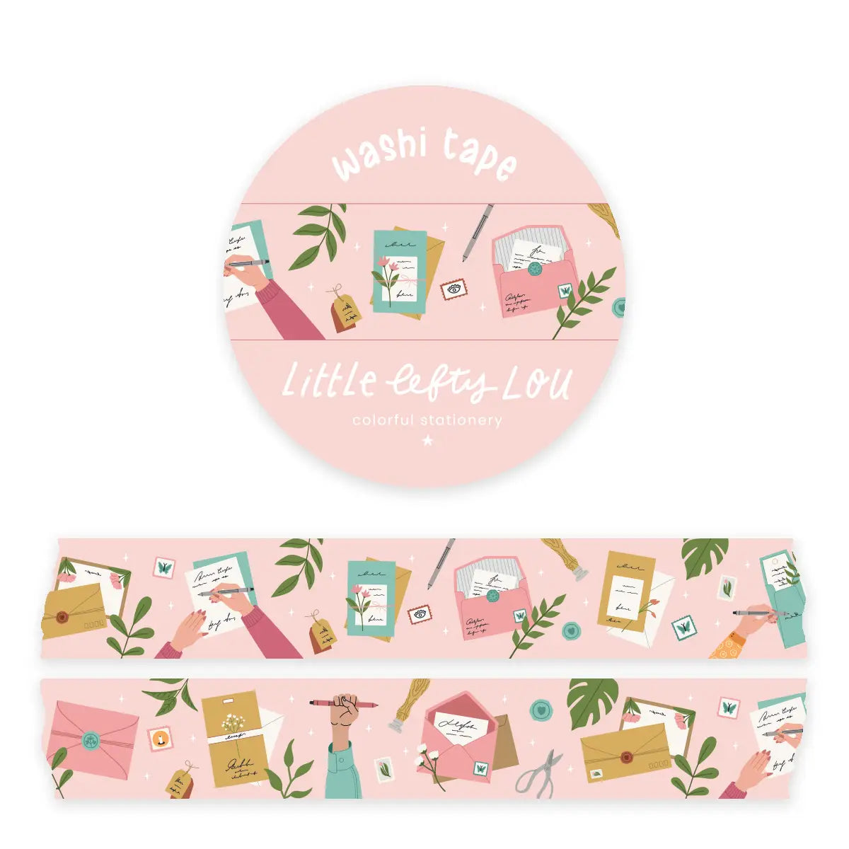 Little Lefty Lou | Sweet Pink Mail Washi Tape