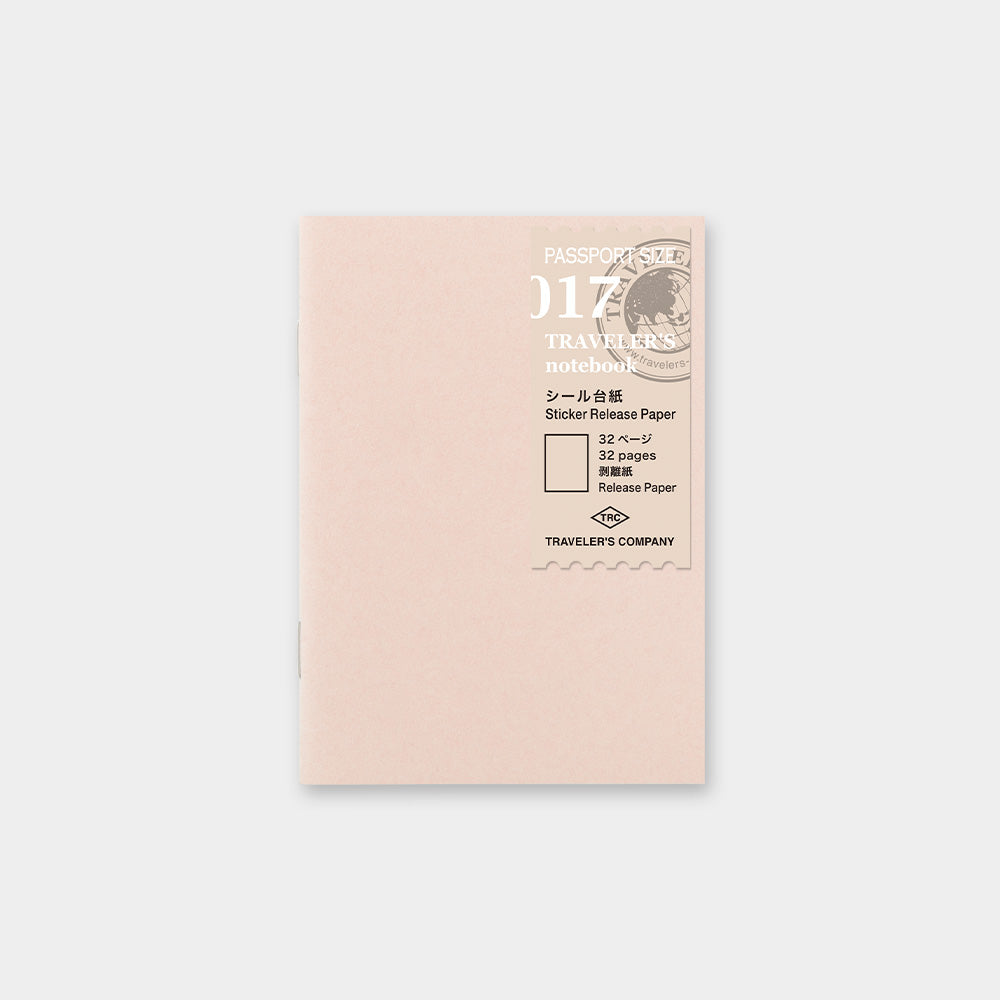 Traveler's Company | Recambio Passport 017 Sticker Release Paper