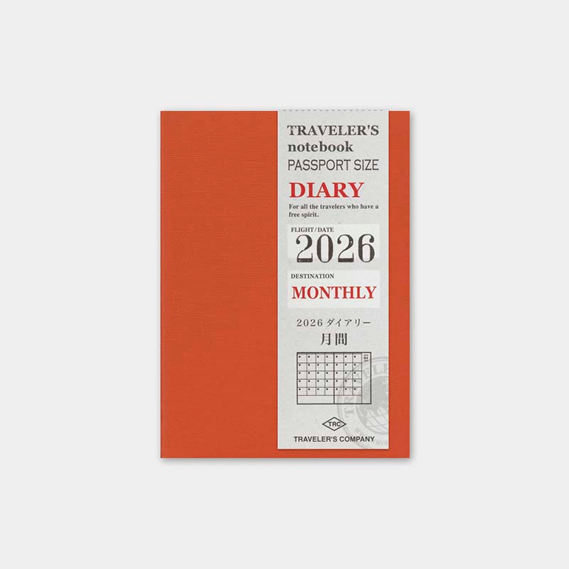 Traveler's Company | Recambio Agenda Traveler's Notebook Passport Mensual 2026