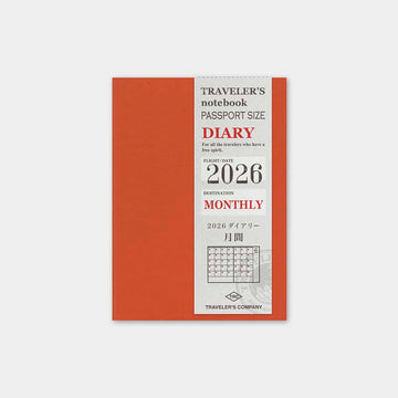Traveler's Company | Recambio Agenda Traveler's Notebook Passport Mensual 2026