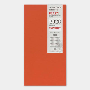 Traveler's Company | Recambio Agenda Traveler's Notebook Regular 2026 (Mensual)