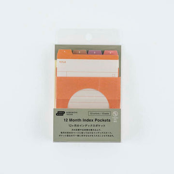 Hobonichi | Sobres Index TSUKI no IRO: 12 Month