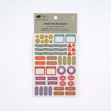 Hobonichi | Set de Pegatinas TSUKI no IRO Schedule