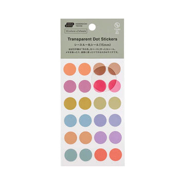 Hobonichi | Pegatinas TSUKI no IRO: Transparent Dot Stickers (15mm)