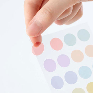 Hobonichi | Pegatinas TSUKI no IRO: Transparent Dot Stickers (15mm)