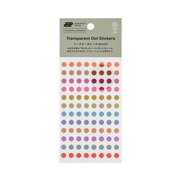 Hobonichi | Pegatinas TSUKI no IRO: Transparent Dot Stickers (6mm)