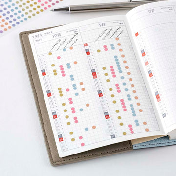 Hobonichi | Pegatinas TSUKI no IRO: Transparent Dot Stickers (3.5mm)