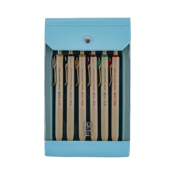 Hobonichi | Set de Bolígrafos con Funda TSUKI no IRO: Uniball One - July-Dec