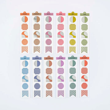 Hobonichi | Pegatinas TSUKI no IRO: Bookmark-Style