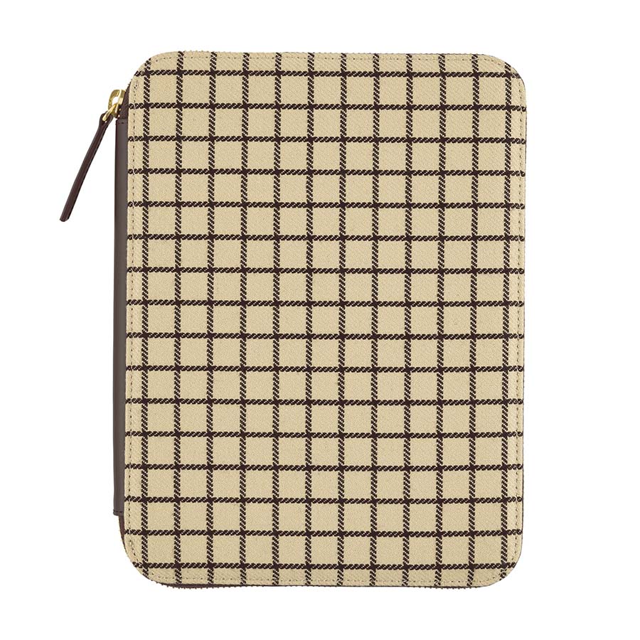 Hobonichi | Hobonichi Cousin A5 Taut Zipped Agenda (Cafe au Lait Plaid) 2025