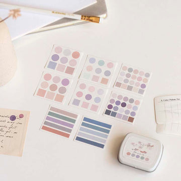MU Lifestyle | Set de Pegatinas Mini Tin Palette 02 Morandi Flowers