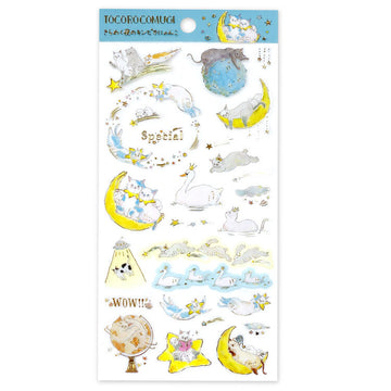 Active | Pegatinas Tocorocomugi Frost Cats in Sparkling Night