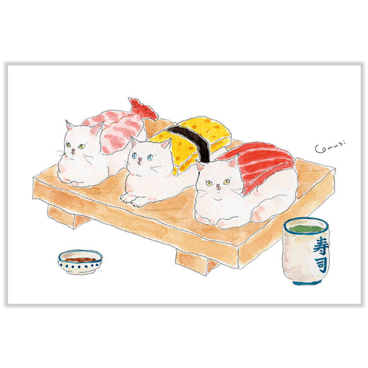 Active | Tokoro Komugi Sushi Kitten Postcard