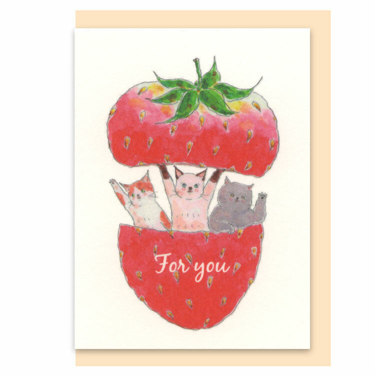 Active | Mini Greeting Card Tokoro Komugi Strawberry