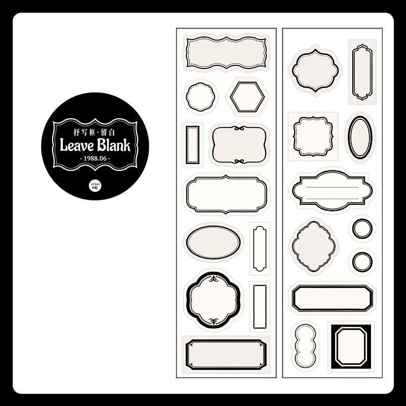 Infeel.me | Pegatinas en Rollo Transcription Frame Leave Blank