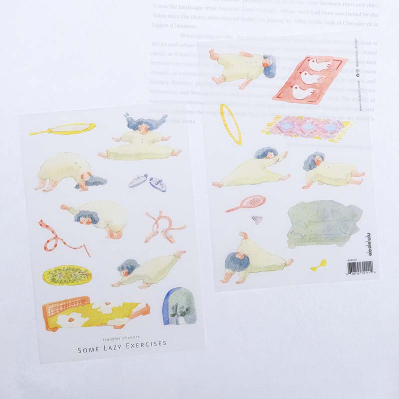 Dodolulu | Pegatinas Transferibles Some Lazy Exercises