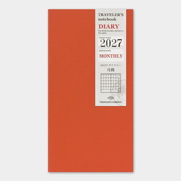 Traveler's Company | Recambio Agenda Traveler's Notebook Regular 2027 (Mensual)