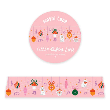 Little Lefty Lou | Wide Christmas Music Baubles Washi Tape