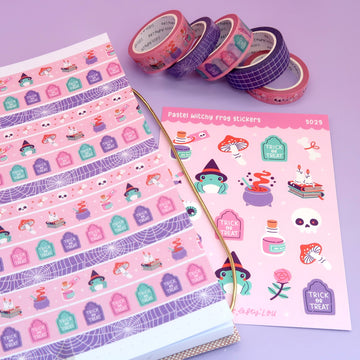 Little Lefty Lou | Witchy Frog Pastel Washi Tape