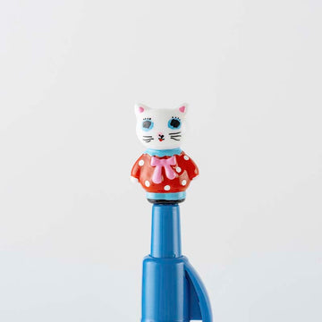 Hobonichi | Bolígrafo Yumi Kitagishi White Cat