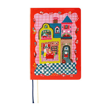 Hobonichi | Agenda Hobonichi HON A6 Yumi Kitagishi: White Cat and Rabbit’s Tea Room 2027