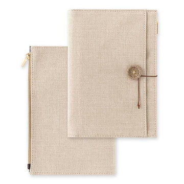Midori | Funda de Tela para Cuadernos Yuru Log B6 Beige