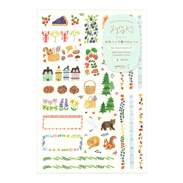 Midori | Yuru Log Forest Scandinavia Stickers (2pc)