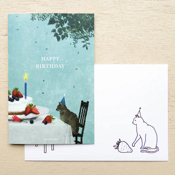 Cozyca | Tarjeta de Felicitación Akira Kusaka Cat and Cake