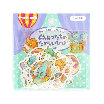 World Craft | Pegatinas Flake Joyful Animals Baby Elephant Circus