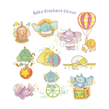 World Craft | Pegatinas Flake Joyful Animals Baby Elephant Circus