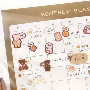 Card Lover | Pegatinas Bears Polka Brown