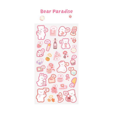 Card Lover | Pegatinas Bears Polka Pink