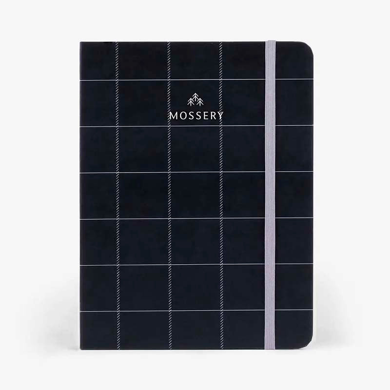 Mossery | Cuaderno Threadbound A5 Black Plaid (Puntos)