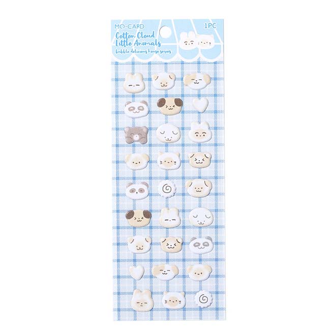 Mo Card | Pegatinas Bubble Delicious House Cotton Cloud Little Animals