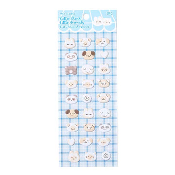 Mo Card | Pegatinas Bubble Delicious House Cotton Cloud Little Animals