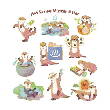World Craft | Pegatinas Flake Joyful Animals Hot Spring Master Otter
